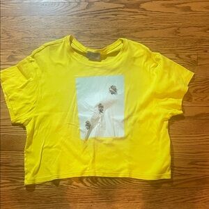 Sunshine Yellow Graphic Crop Top